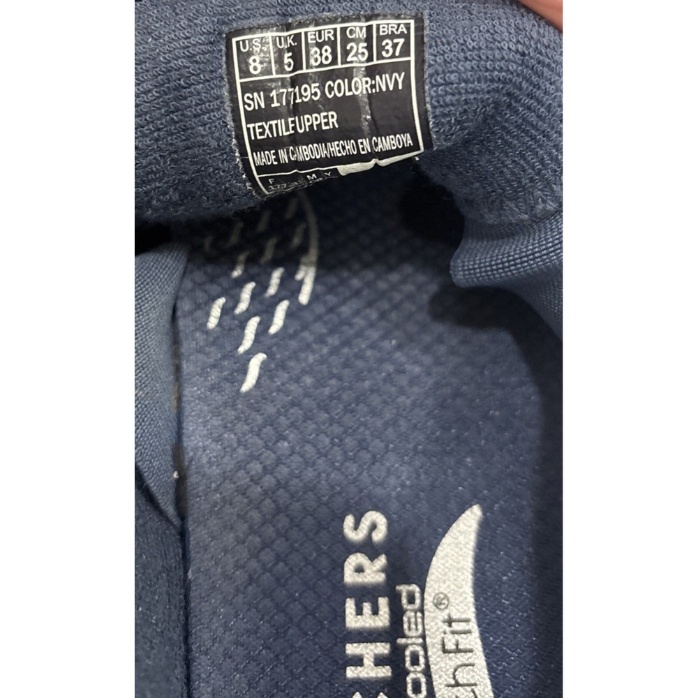Skechers Arch Fit Women's Arcade Navy Blue Canvas Sneakers SZ 8 US Comfort Shoes - Picture 9 of 9